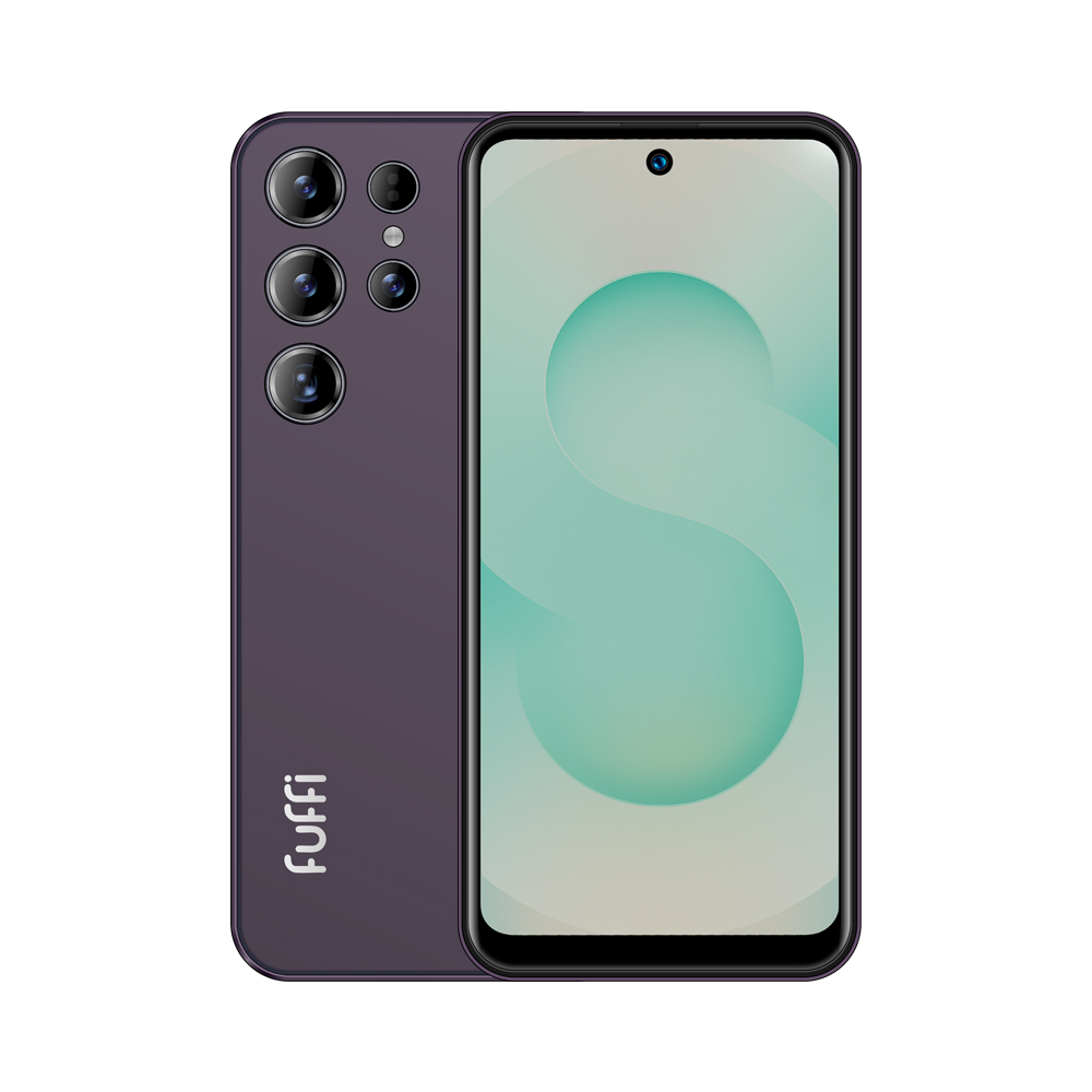 FUFFI 6,56-Zoll-Smartphone, 4G-Netzwerk-Dual-SIM-Telefon, Android 10.0-Telefon mit 32 GB ROM, Quad-Core-Prozessor, 2 + 2 MP Pixel-Telefon: Lila