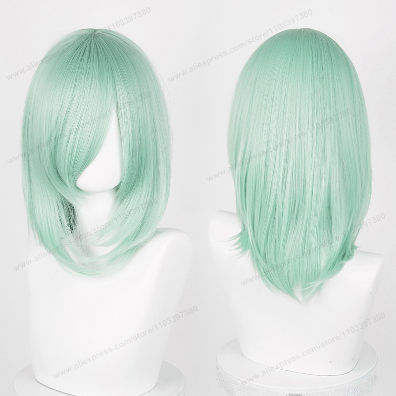 Anime 40 cm Mittel Basic Synthetische Knall blond Cosplay Perücke Schwarz Weiß verrotten Rosa Grün Braun Gold Blau Frauen Hitzebeständige haar: #2