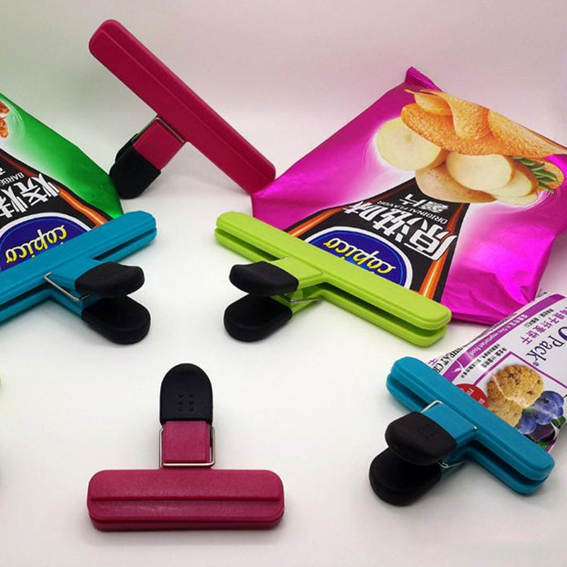 Plastique alimentaire sac d'étanchéité agrafe frais étanche à l'humidité Snack pommes de terre Chips carte postale Clips d'étanchéité ménage cuisine Gadgets articles