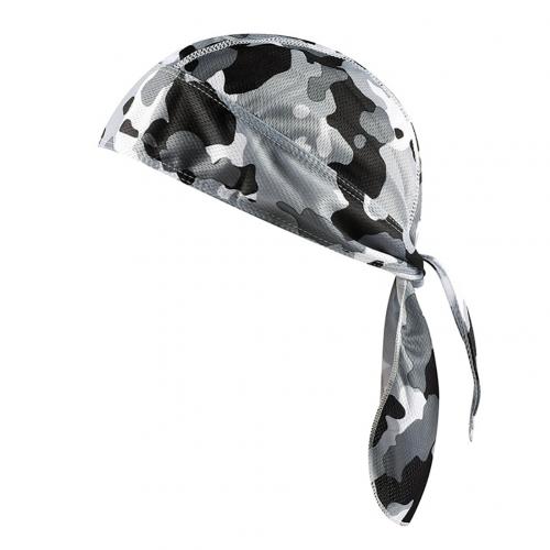 Oddychająca piracka chustka mężczyźni kobiety anty-pot czapka kolarska sport pod kask liner szosowe pałąk mtb nakrycia głowy kapelusz: Camouflage Black