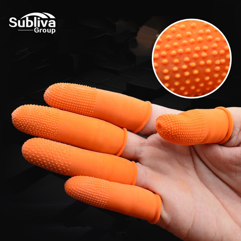 100Pcs Vinger Babybedjes Natuur Latex Draagbare Multifunctionele Wegwerp Vingertop Beschermende Rubberen Handschoenen Niet Giftig