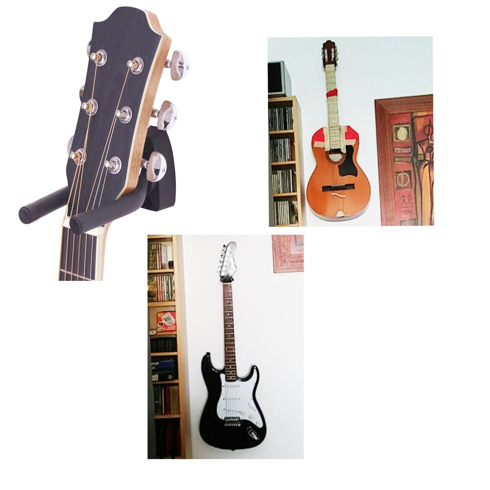 Vægbeslag guitar bøjle krog skridsikker holder stativ til akustisk guitar ukulele violin bas guitar instrument tilbehør