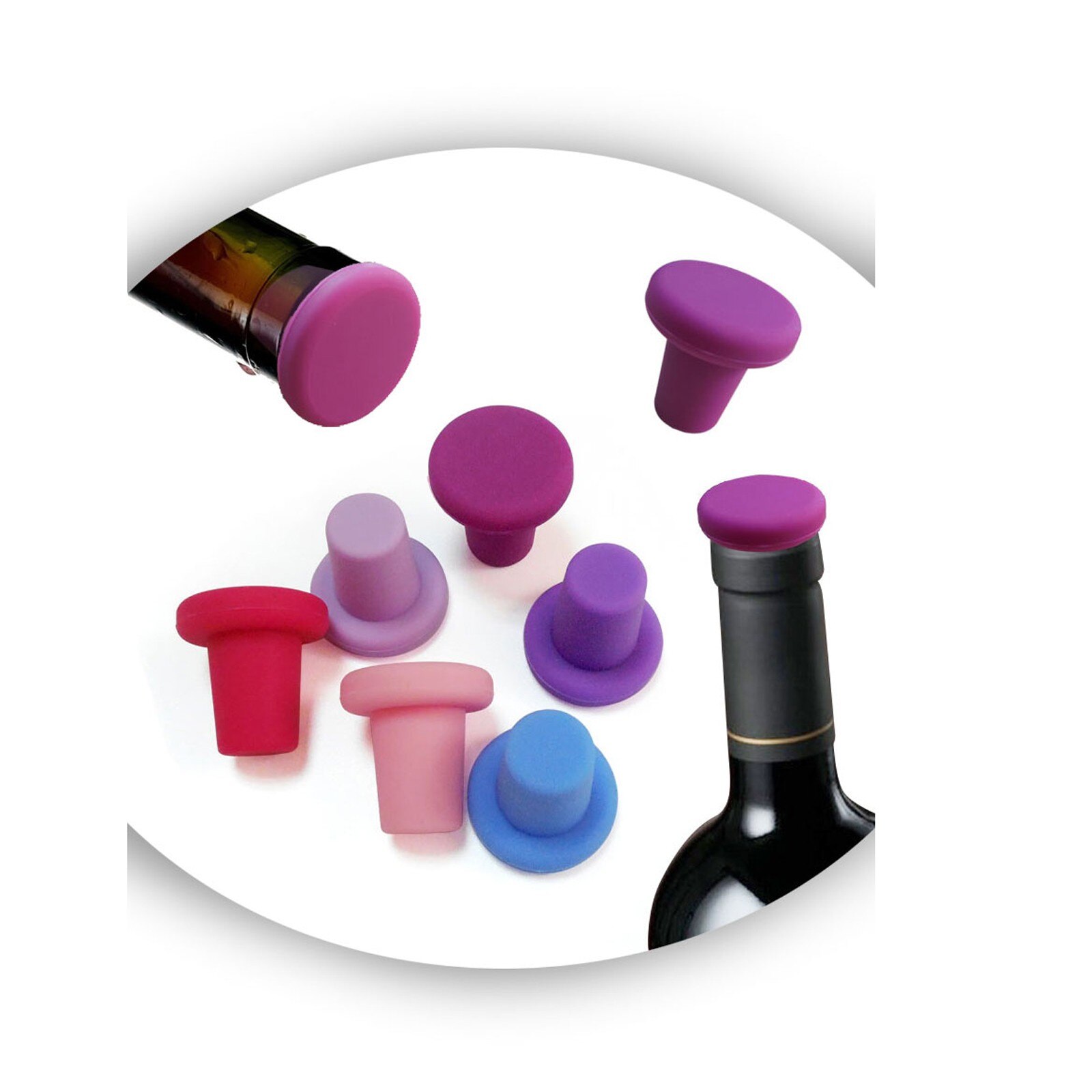 Fresh Wine Bottle Cap Silicone Wine Bottle Caps Fresh Wine Bottle Cap Sealing Wine Bottle Stoppers Accessories