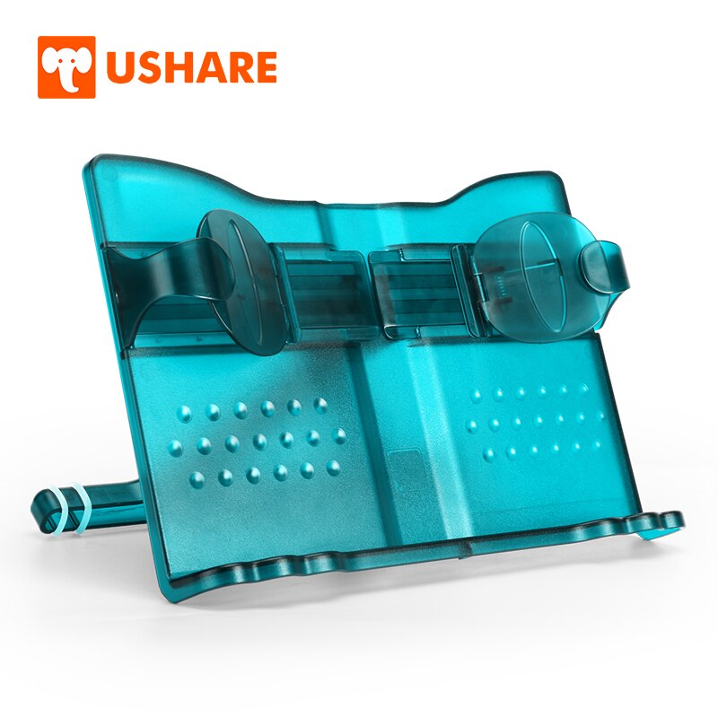 Ushare – support de livre de lecture , étagère Portable réglable en ABS pour lire, cuisiner, serre-livres de musique,: blue