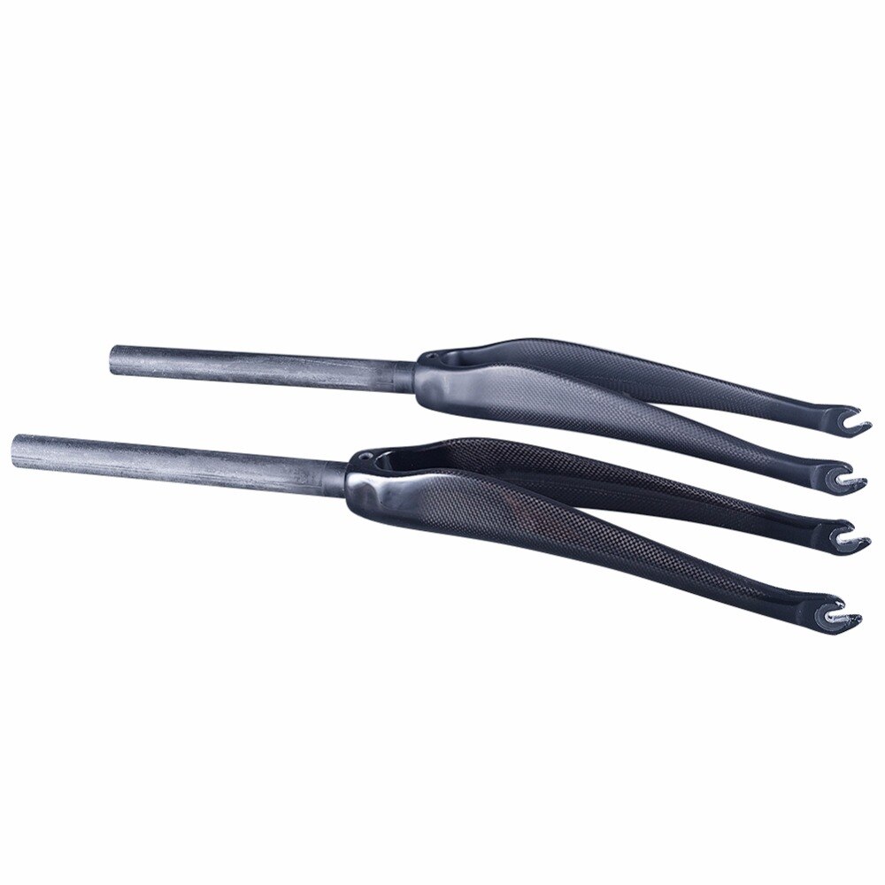 Horquilla de carbono ultraligera para bicicleta de carretera 700C 1-1/8 "3 k negro mate 28,6mm bicicleta V Freno de carretera tenedores piezas de bicicleta 420g