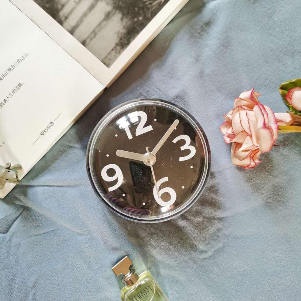 Quartz Waterproof Shower Suction Clocks Mini Wall Bathroom Wall Clocks In Mirror Watches