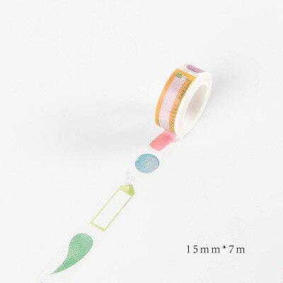 15mm X 7m Learn Tool identification Masking Washi Tape Decorative Adhesive Tape Decor Diy Sticker Label Stationery: label