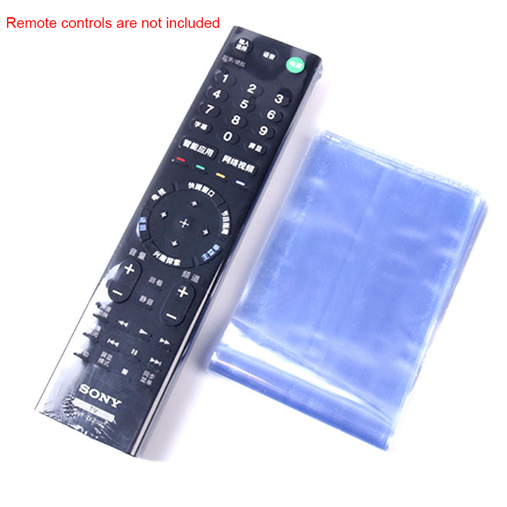 10pcs Dust Proof PVC Durable Anti Scratch Remote Controller Waterproof Home Storage Bag Heat Shrink Film Clear Protective Cover