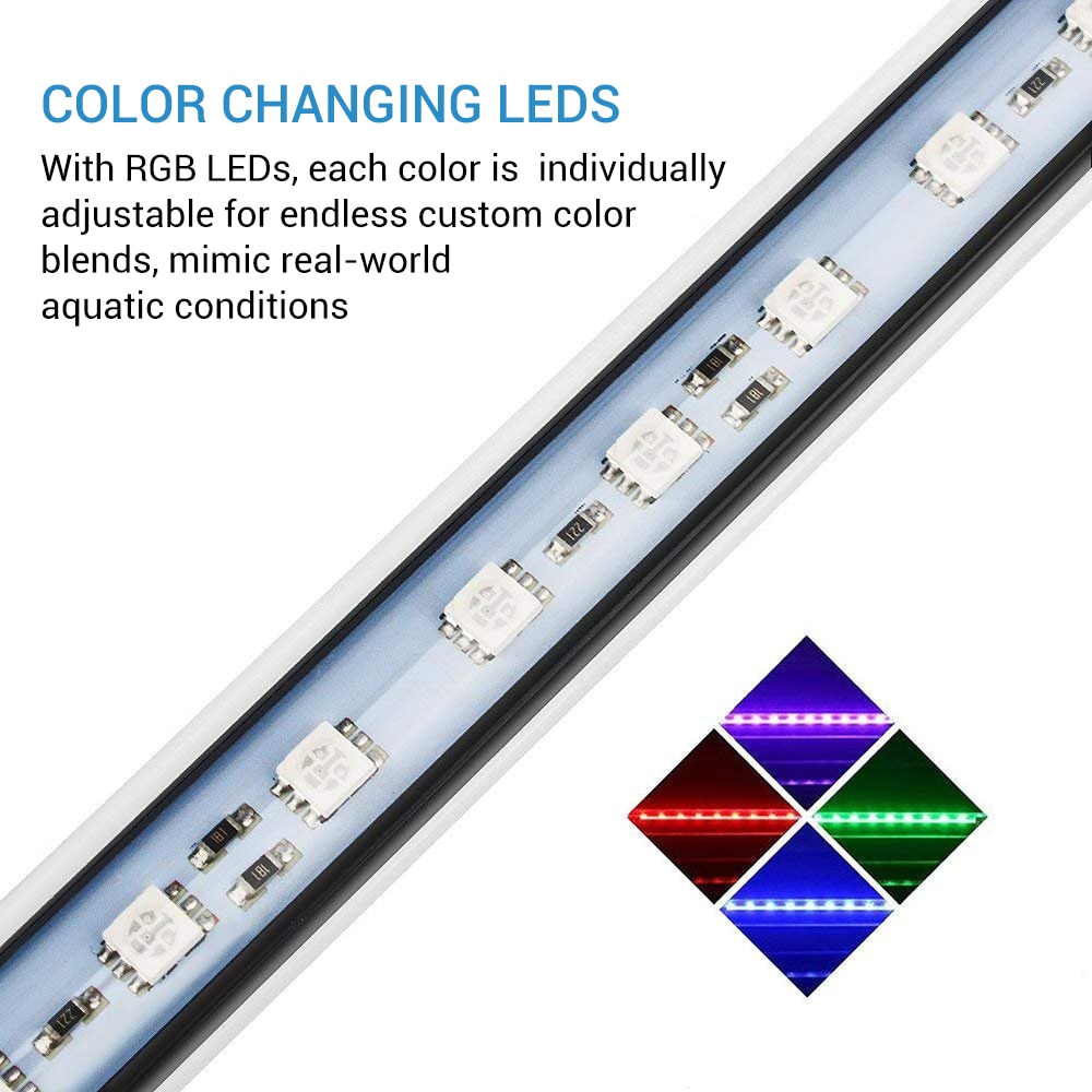 NICREW Aquarium Licht LED Wasserdicht Aquarium Licht Tauch Lampe 5050 SMD LED Bar 18-48CM Beleuchtung für Aquarium 100 V-240V