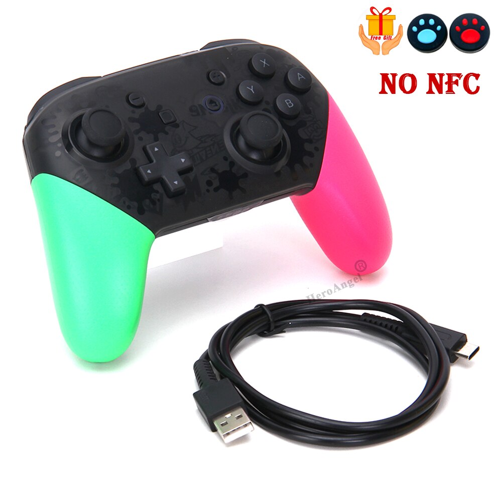 1/2 Pcs Wireless Bluetooth-compati Pro Controller Gamepad Joypad Remote Joystick for Nintend Switch Console Game Accessories: SplatNO NFC