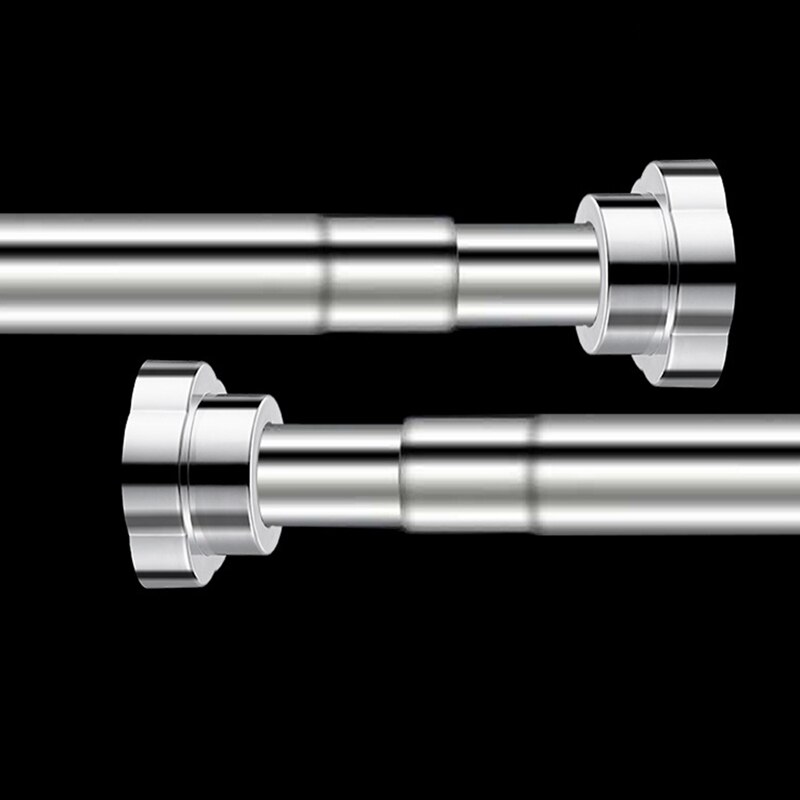 Extendable Clothes Drying Pole Stainless Steel Shower Curtain Rod Retractable Spring Tension Rod for Bathroom