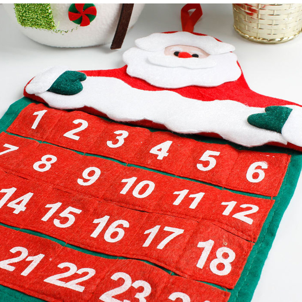 Cartoon Kerstman Advent Kalender Kerst Countdown Kalender Deur Xmas Tree Ornament Calendario Adviento Kerst Kalender