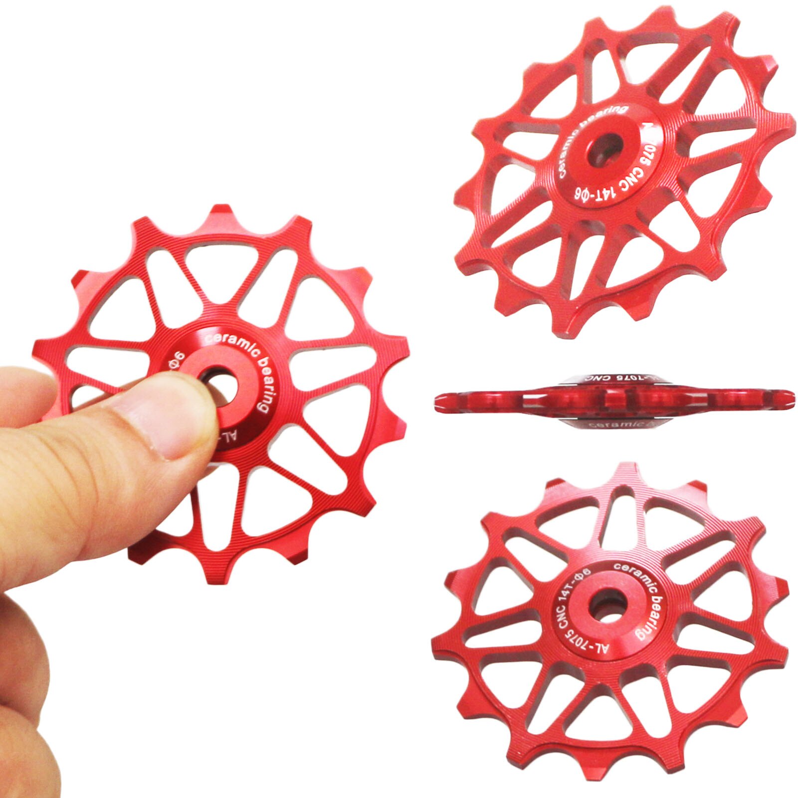 Rueda Jockey de bicicleta 12T 14T, desviador trasero, polea de cerámica, rodillo guía de bicicleta de carretera para Shimano Sram GX XX1 X01 Eagle NX 12 velocidades