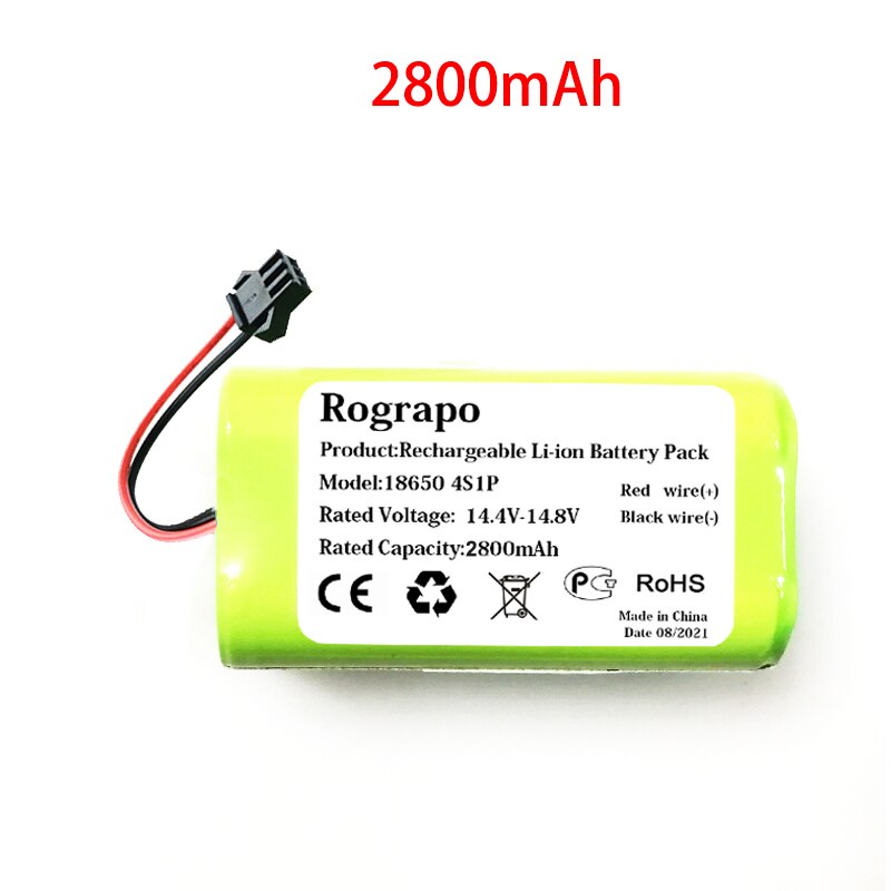 Batterie Li-ion De Remplacement Pour Aspirateur Robot - 14.4V-14.8V / 2800mAh - Compatible Deik, MT820 - 14