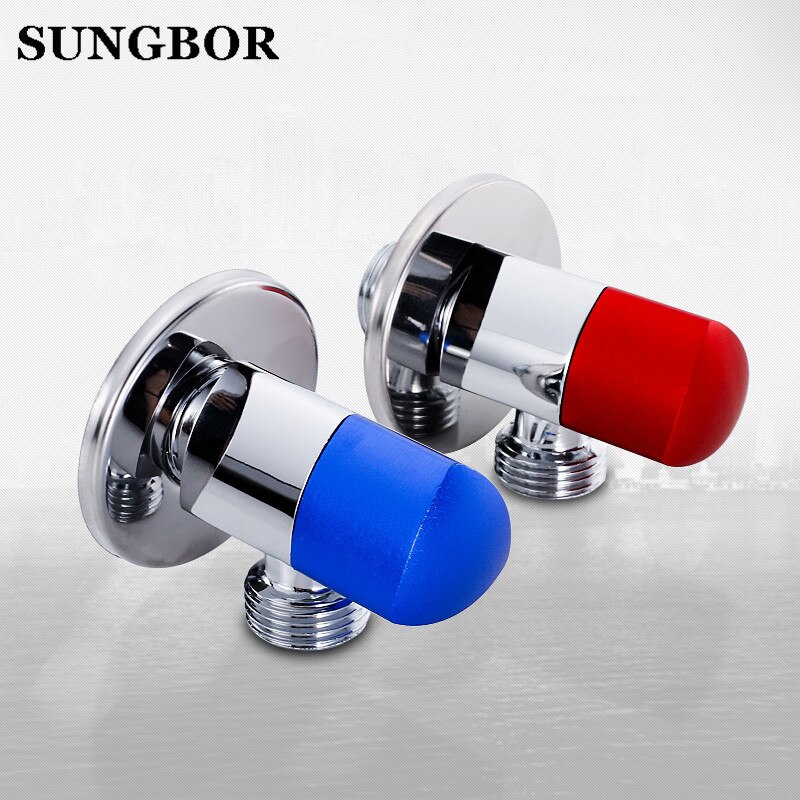 2 stuks Hoek Kleppen SUS304 rvs geborsteld afwerking vulventiel Badkamer Accessoires Hoek Valve voor Toilet Wastafel JF-870L