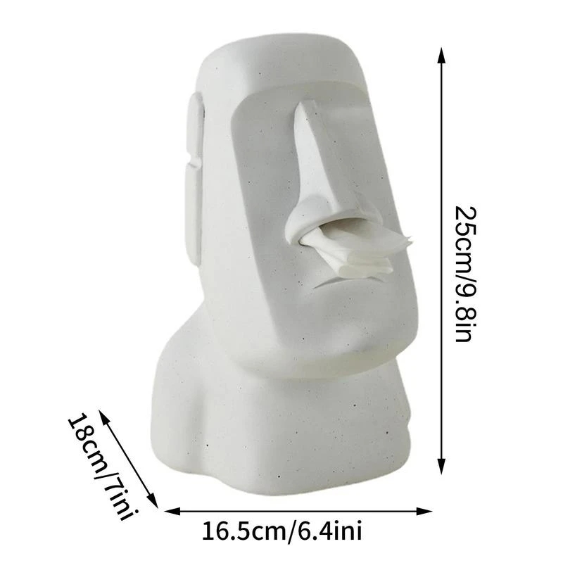 1 stücke Moai Gewebe Kasten Ostern Insel Felsblock Statue Persönlichkeit Steins kulptur Heimat Gewebe Halfter Serviette Kasten