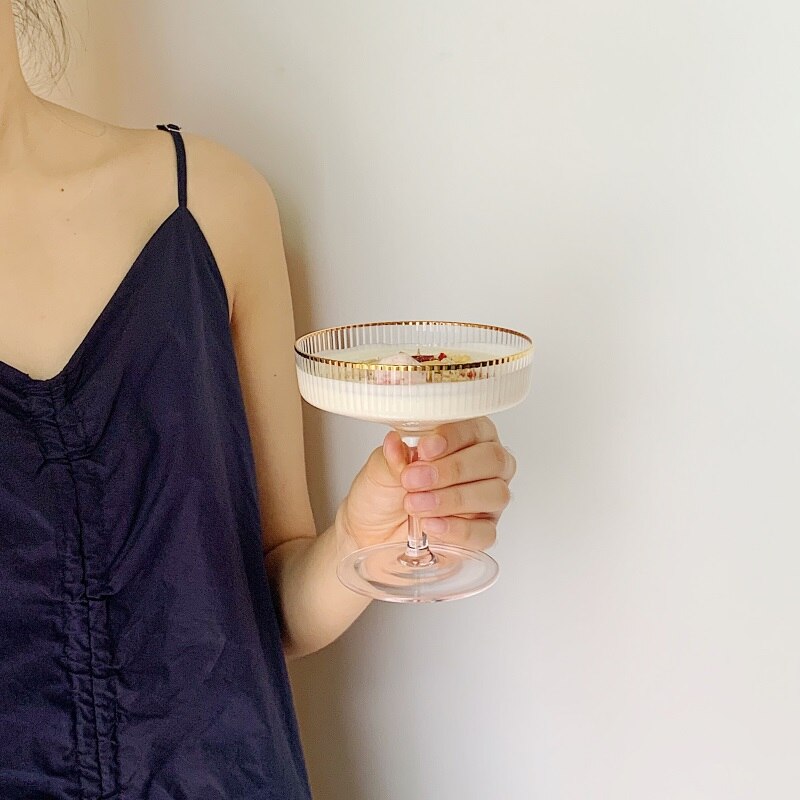 Vaso de cóctel con forma de seta, vaso de vidrio Kawaii, vasos transparentes para cerveza, té, café, cerveza helada, taza creativa para zumo de leche