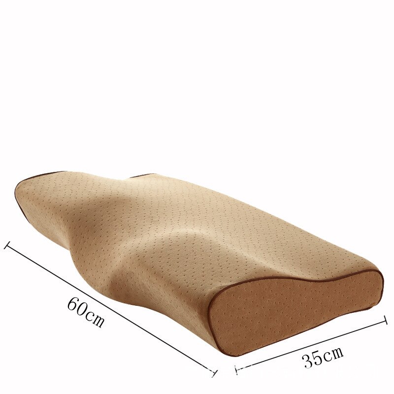 Corthopedic nakke pute minne skum pute for søvn cervical puter konturert ortopedisk minne skum pute for nakkesmerter: Brun