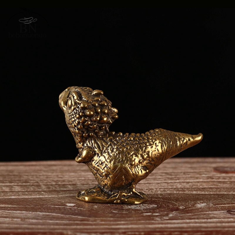 Antique Bronze Miniature Elephant Figurines 2 PCS Tea Pet Table...