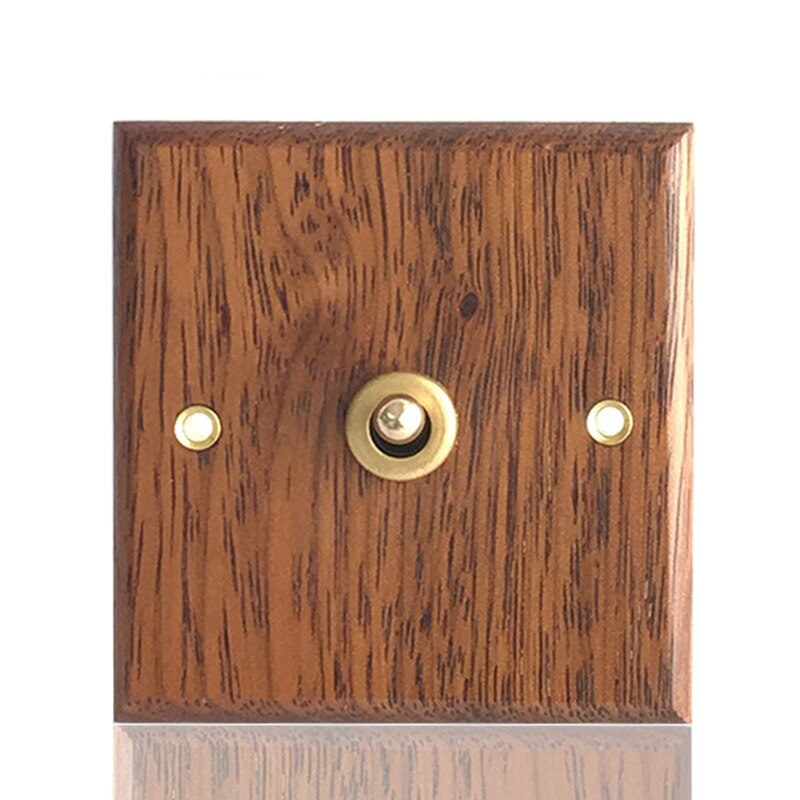 Wall Lights Switch Hand Made Retro Switch 10A 110V-250V Maple/Walnut Wood Panel Brass Lever 1 GANG/ 2 GANG Wall Switch