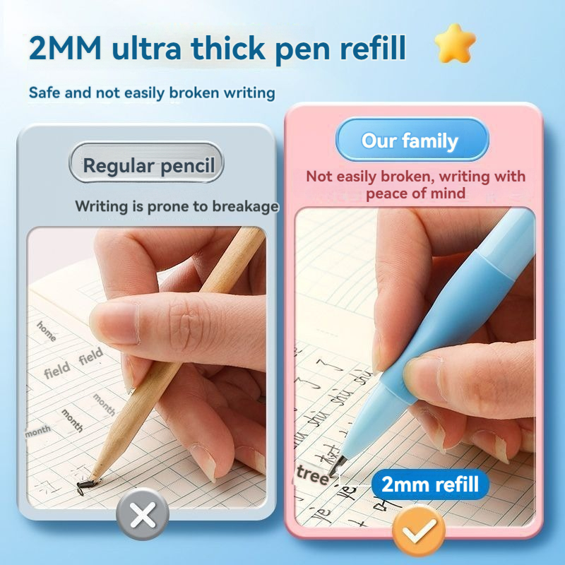 Ensemble de crayons mécaniques dauphin mignon de 2mm, crayon HB pour dessin de charpentier 2.0mm pour dessin, écriture, croquis, fournitures scolaires Kawaii
