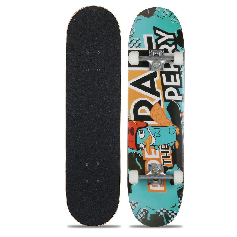 Skateboard Double Rocker Board Street 8 Colors Double Up Board Red Colors Frosted Maple 4 Wheels Teenager Adult Figure Skating: 6