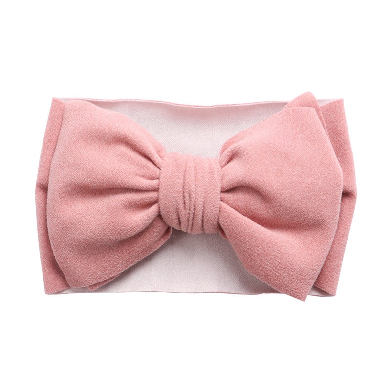Spring Soft Baby Hat Big Bowknot Baby Girls Hat Turban Solid Color Infant Toddler Kids Hat Children Cap Beanies: style3 04 headband