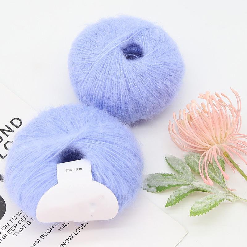 Hilo de Mohair, hilo de bola, hilo fino, suéter para bebés y niños, bufanda, chal, cableado, ganchillo, bolsa de Material tejido DIY