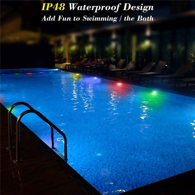 Remote LED Submersible Lights Waterproof RGB Underwater Night Light For Party Wedding Pond Pool Bathtub Aquarium Vase Decoration