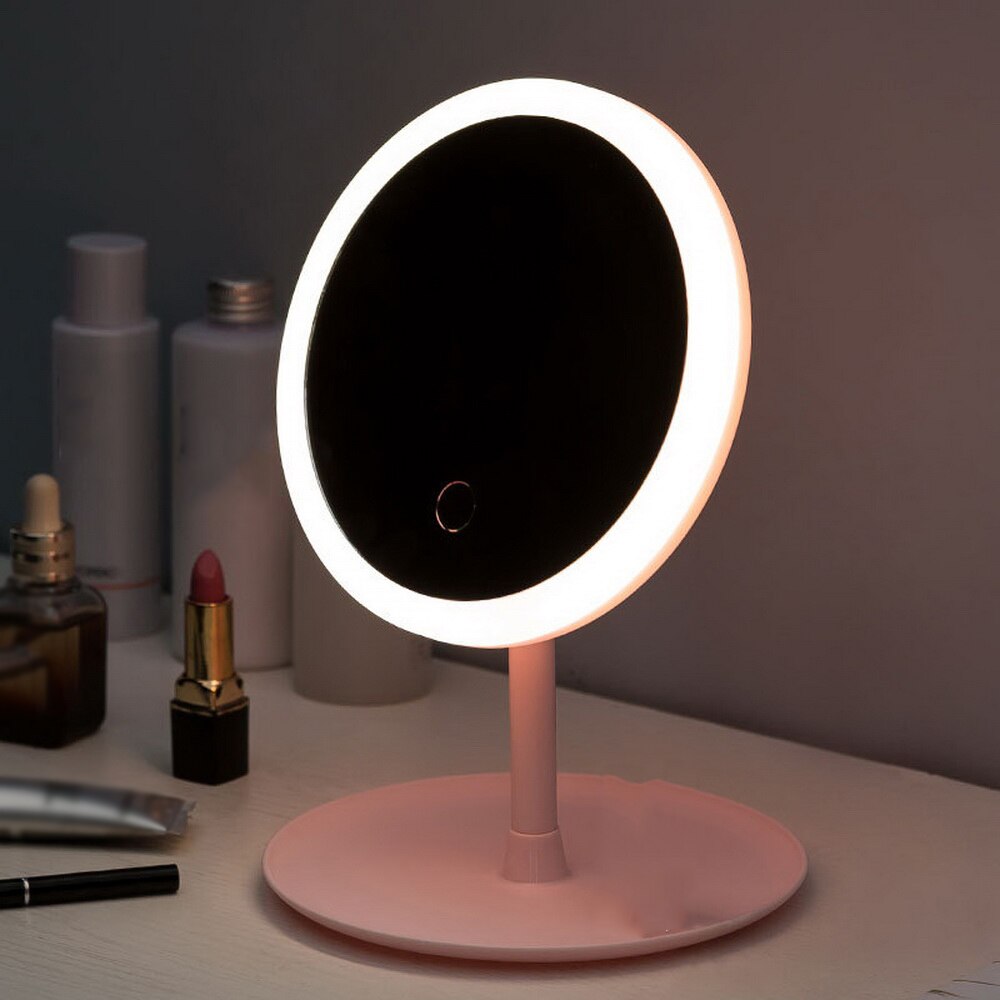 Make-Up Spiegel Led Touch Screen Spiegel Staande Spiegels Tafel Spiegels Vanity Miroir Cosmetische Spiegel Met Verlichting Make Up Miroir