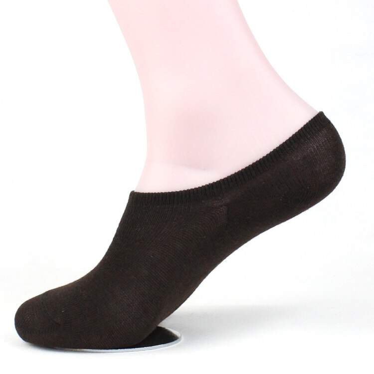 5 Pairs Boat Socks Spring Summer 8 Solid Colors Cotton Sock Slippers For Men Women: Auburn