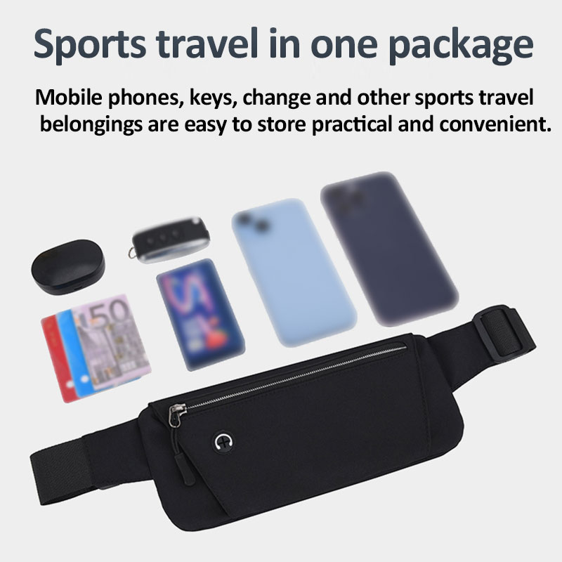 Lett løpeveske sportsbelteveske mobiltelefonveske menn kvinner mageveske treningsstudio sportsveske mageveske justerbar stropp