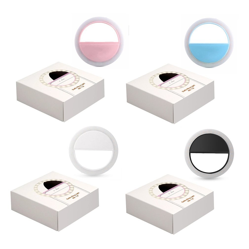 1Pcs Selfie Licht Ring Led Lamp Mobiele Telefoon Lens Selfie Led Lamp Ring Flash Mobiele Telefoon Camera Lenzen Licht opladen Type