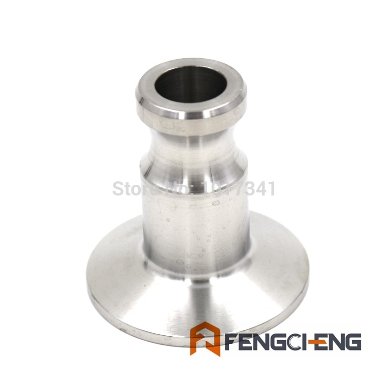 Male Camlock to Tri Clover Adapter, 1/2" Cam x 1.5"TC, SS04, High Flow Fitting, Brewer Hardware