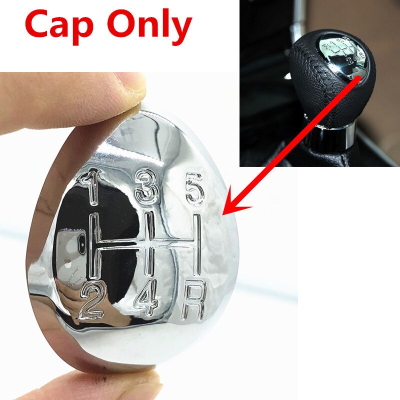 Manuell 5/6- trinns girskifte spak pinnehåndtak hodedeksel kromhette for mazda 3 5 6 323 626 premacy mpv  rx8 bilstyling