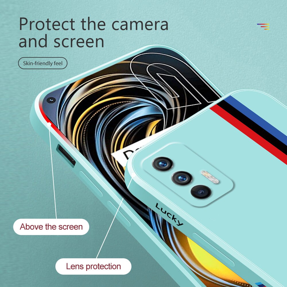 Realmi gt fall gerade flüssigkeit weiche silikon kamera protector abdeckung für realme gt neo narzo30 narzo 30 5g stoßfest shell