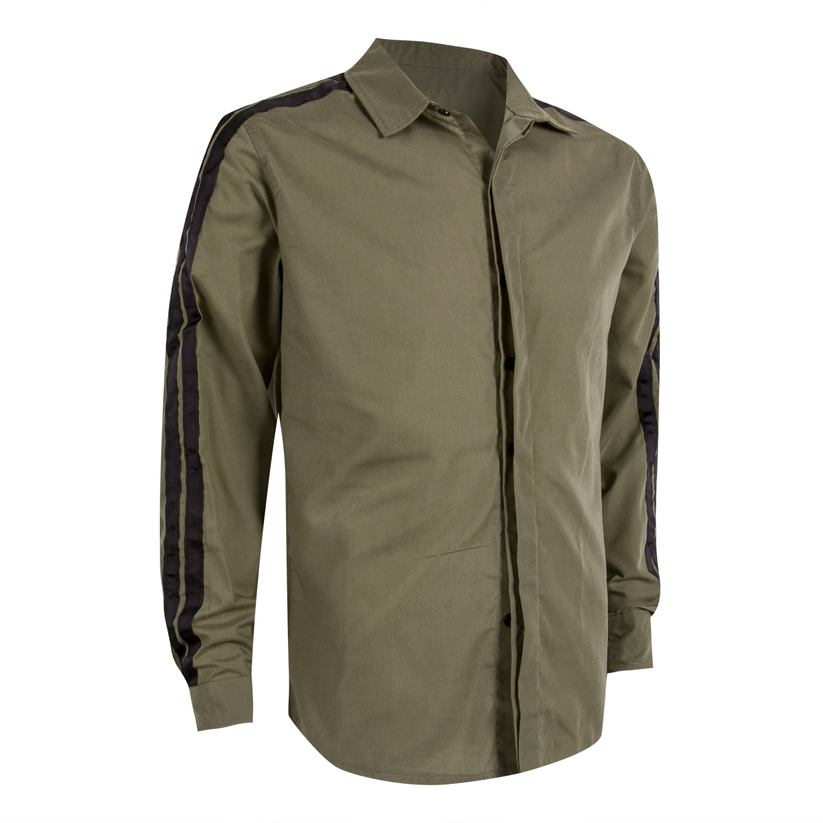 Men's Luxury Casual Business Dress Shirt Slim Fit Shirts Formal Long Sleeve Stylish Tops Black Green Red White: Green / M