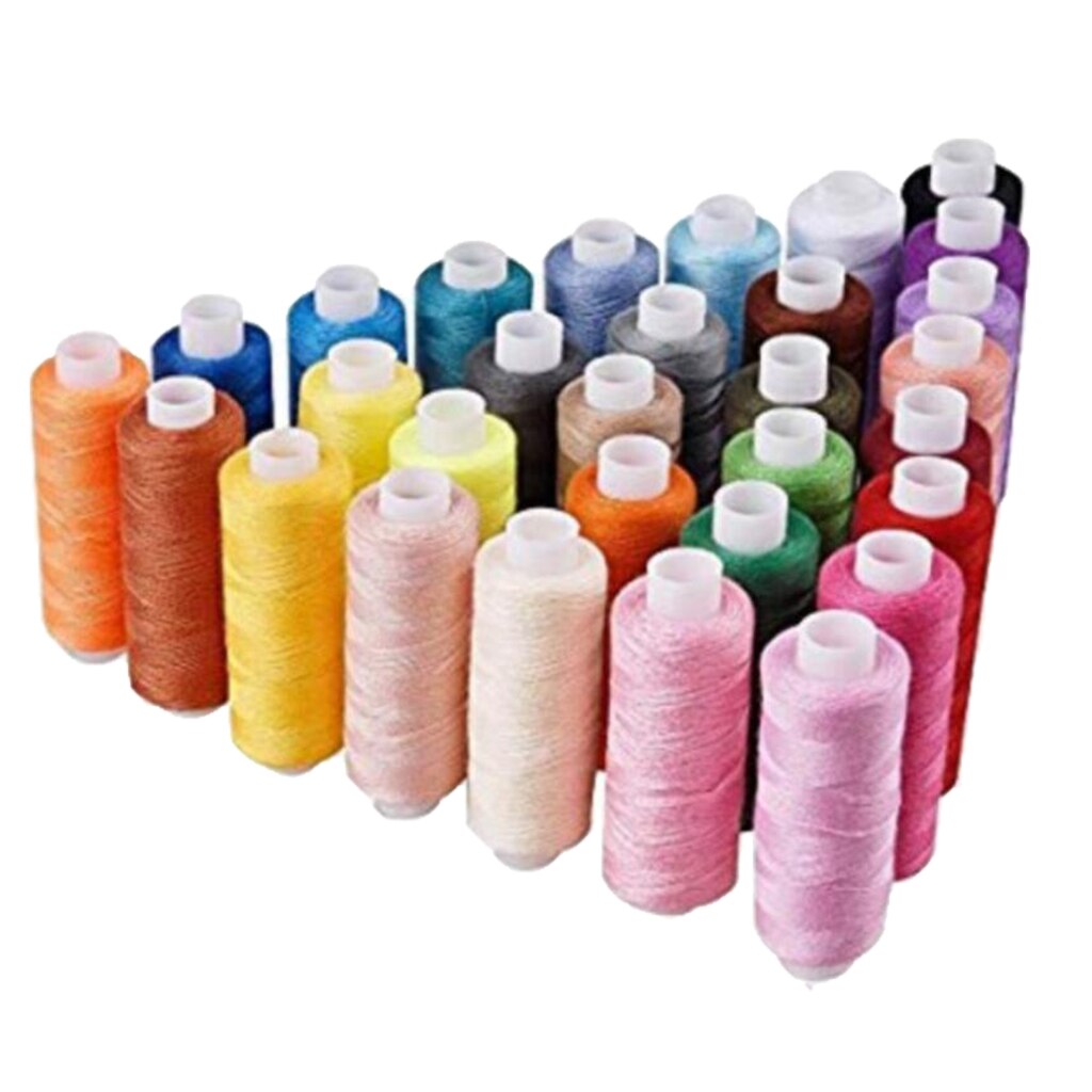 30 Spools Polyester Cotton Thread Reel For Overlock Hand Sewing Machine