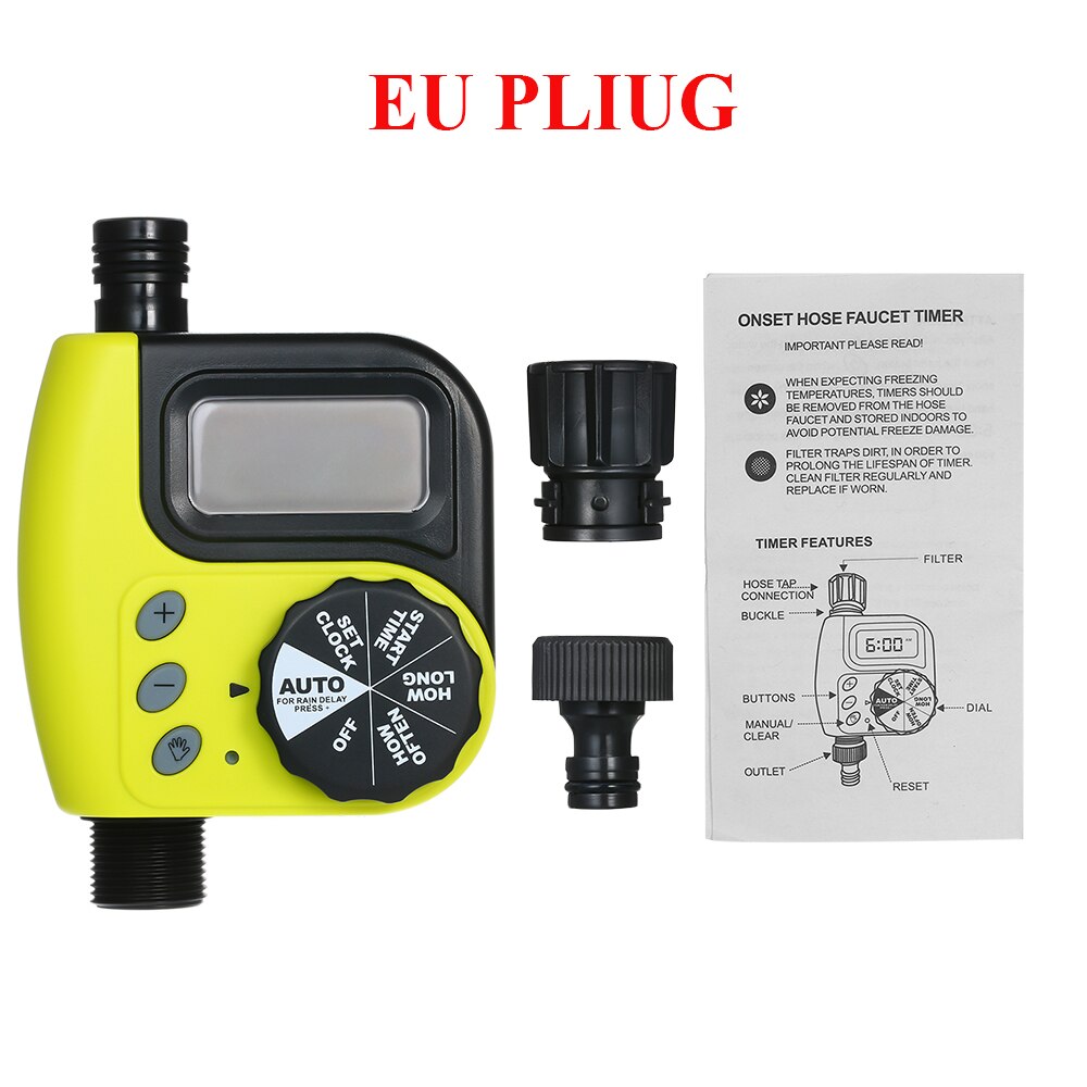 Automatische Wasser Timer Outdoor Garten Bewässerung Controller Outlet Programmierbare Schlauch Wasserhahn Timer Garten Automatische Bewässerung: Type1 EU Plug