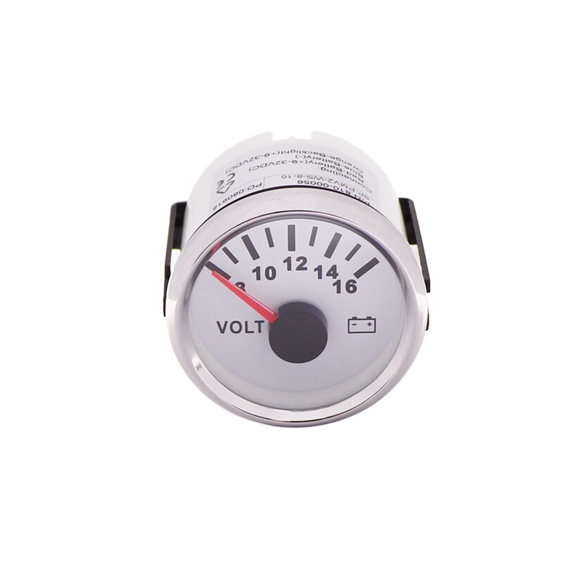 Voltmètre de batterie, jauge de tension, pour bateau, voiture, camion, moto, plage 8-16V 52mm