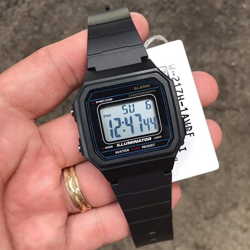 F91w digitale herreure luksuriøst rustfrit stål armbåndsur armbånd forretnings elektronisk herreur reloj hombre