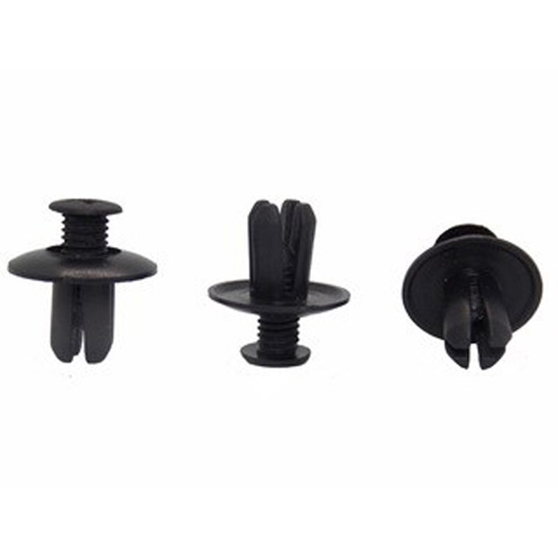 Guardabarros Universal para parachoques de coche, remaches de plástico con agujero de 8mm, tornillo de sujeción, Clips de sujeción para Nissan, Toyota, Focus, Kia, 10/20/40/50 piezas