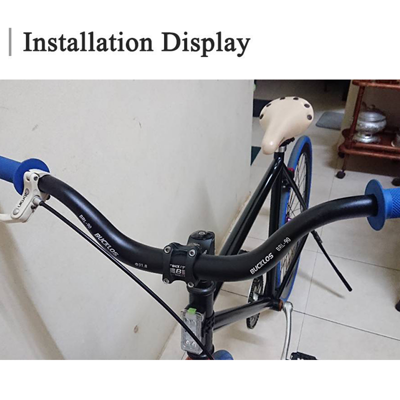 Bucklos mtb guiador 25.4mm guiador da bicicleta subir 90mm guiador m para brompton 31.8*720mm barra de bicicleta em forma de u 620/780mm