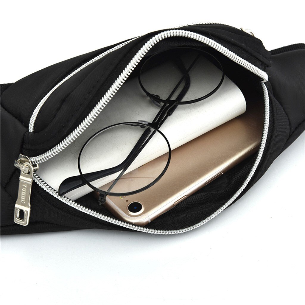 Pure Kleur All-Match Simple Vrouwen Heuptas Outdoor Sport En Vrije Tijd Draagbare Multifunctionele Borst Tas Telefoon Zak # P30