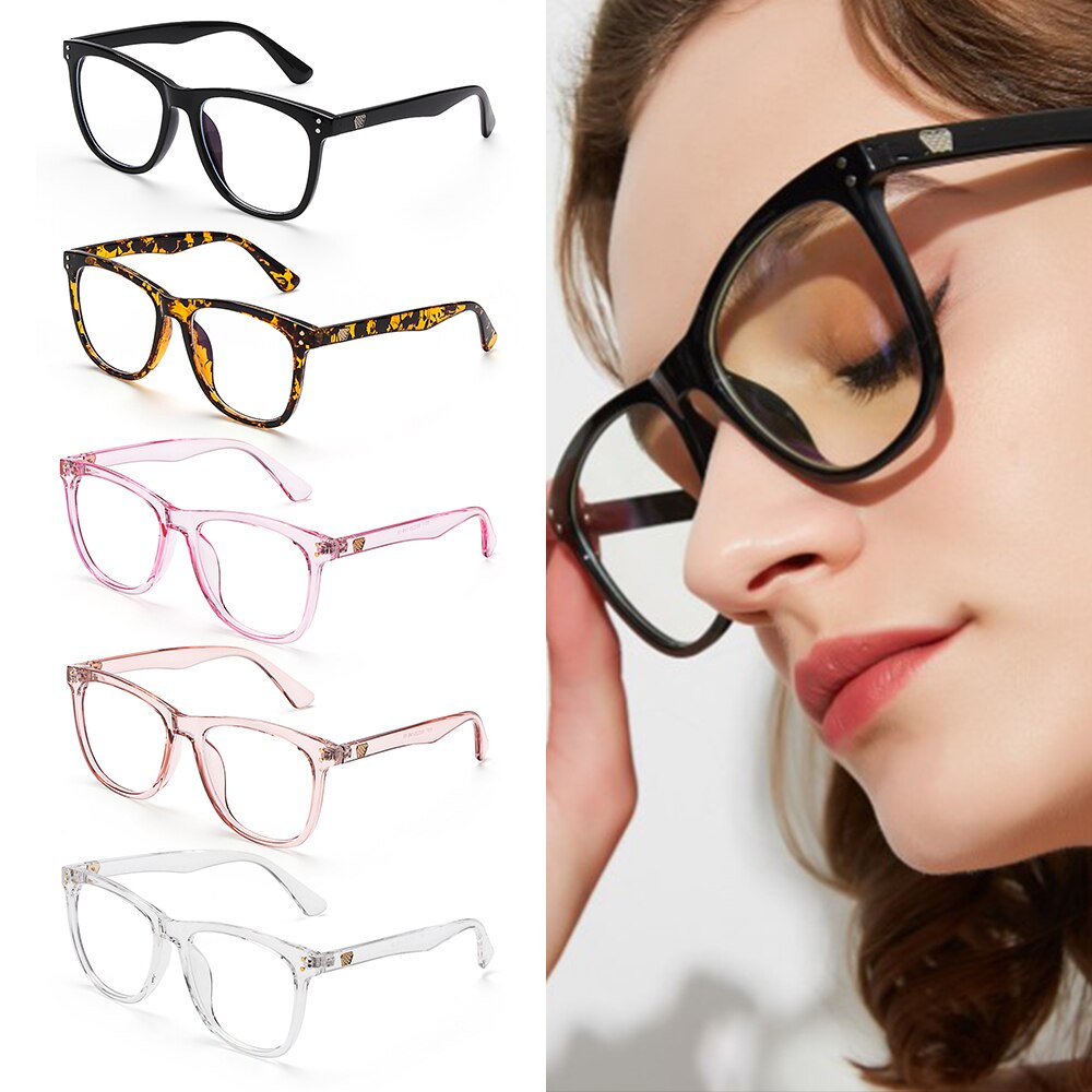 Leopard Blue Light Glasses for Women Men Eye Protection Eyewear Blue Ray Blocking Glasses Office Computer Goggles