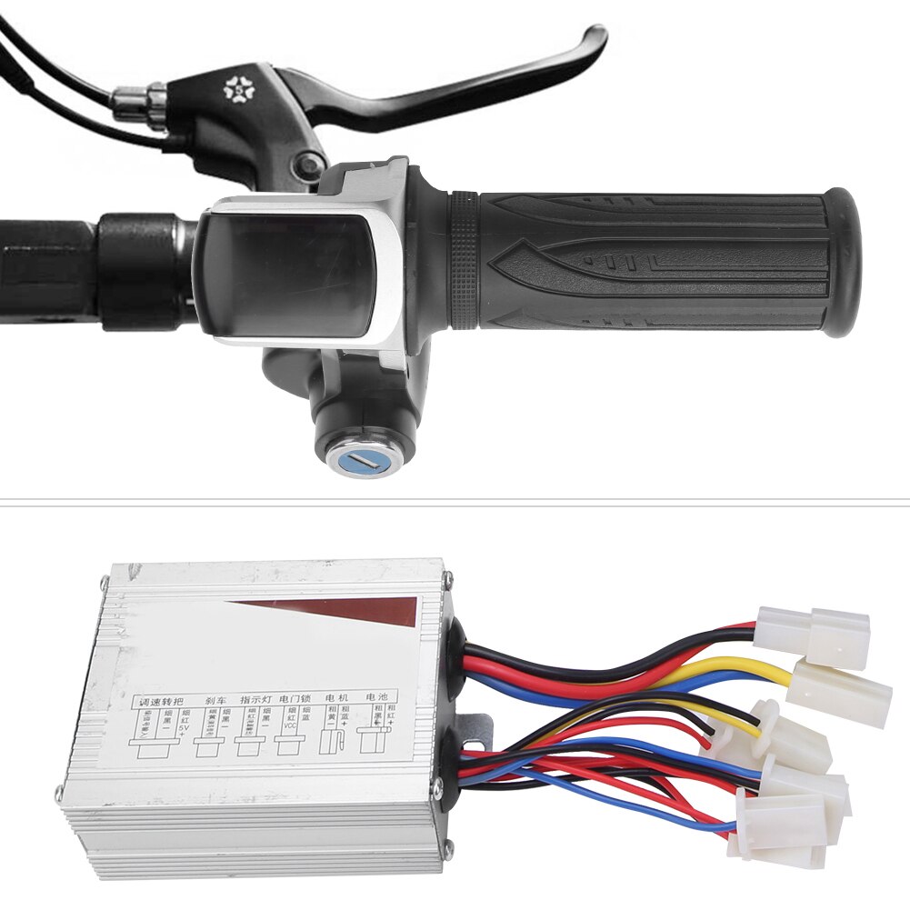 36V 500W Elektrische Fiets Geborsteld Motor Controller Kit Lcd Display Speed Turn Stuur E-Bike Gashendel handvat Controller