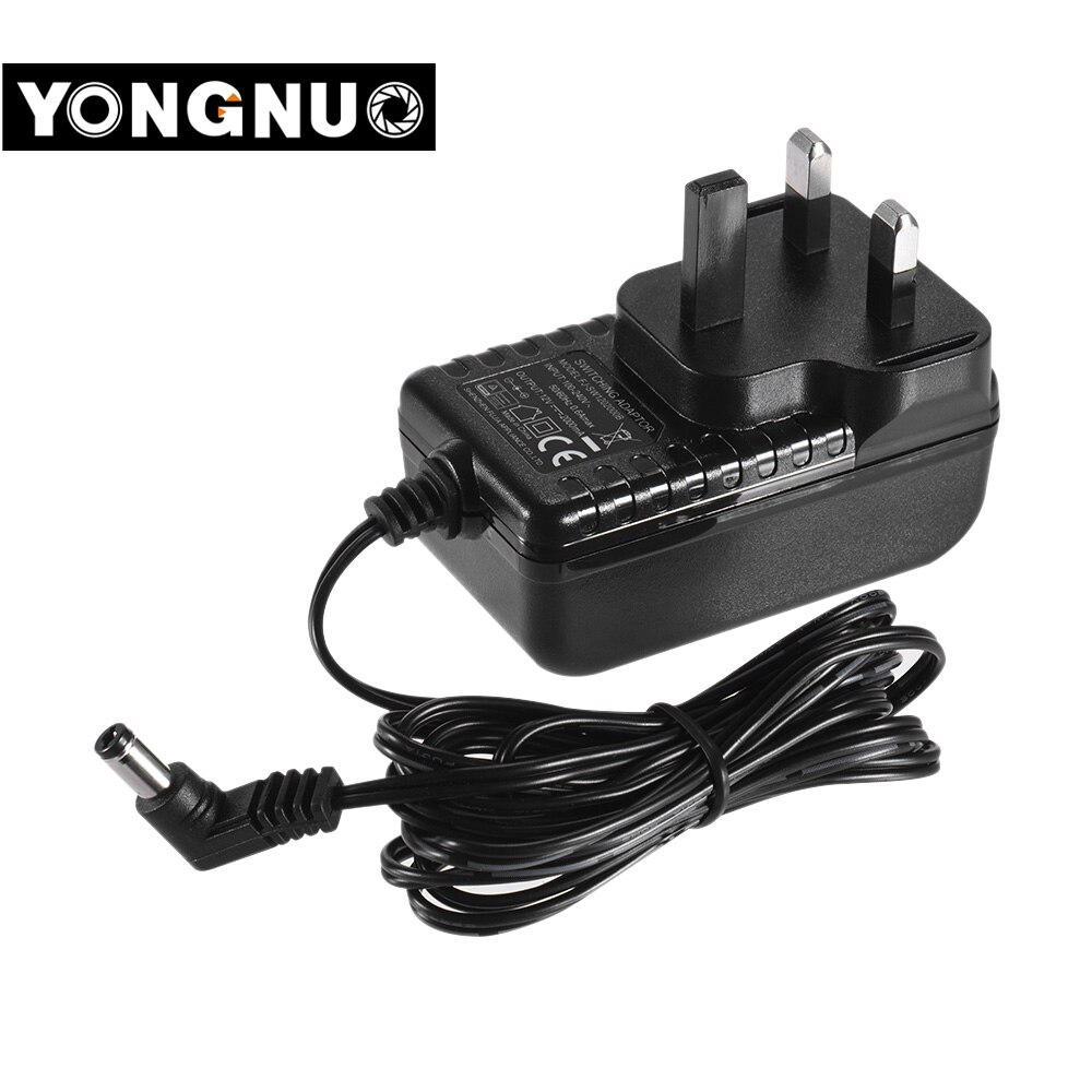 YONGNUO 12V 2A Standard Power Adapter 100-240V for YONGNUO YN300III YN216 YN1410 YN300Air YN160III YN168 YN360 LED Video Light