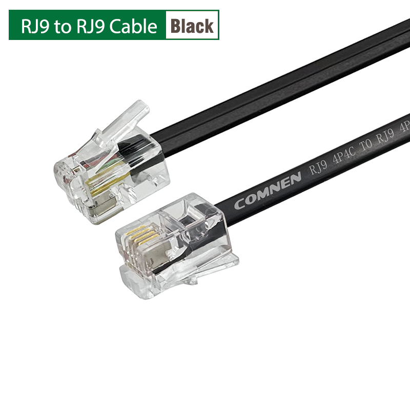 PATCHTEK RJ11 a RJ45 / RJ9 a RJ9 Cable telefónico Adaptador 8p4c 6p4c 4p4c Cable de datos de extensión de voz de auricular modular: Púrpura claro / 1,2 m