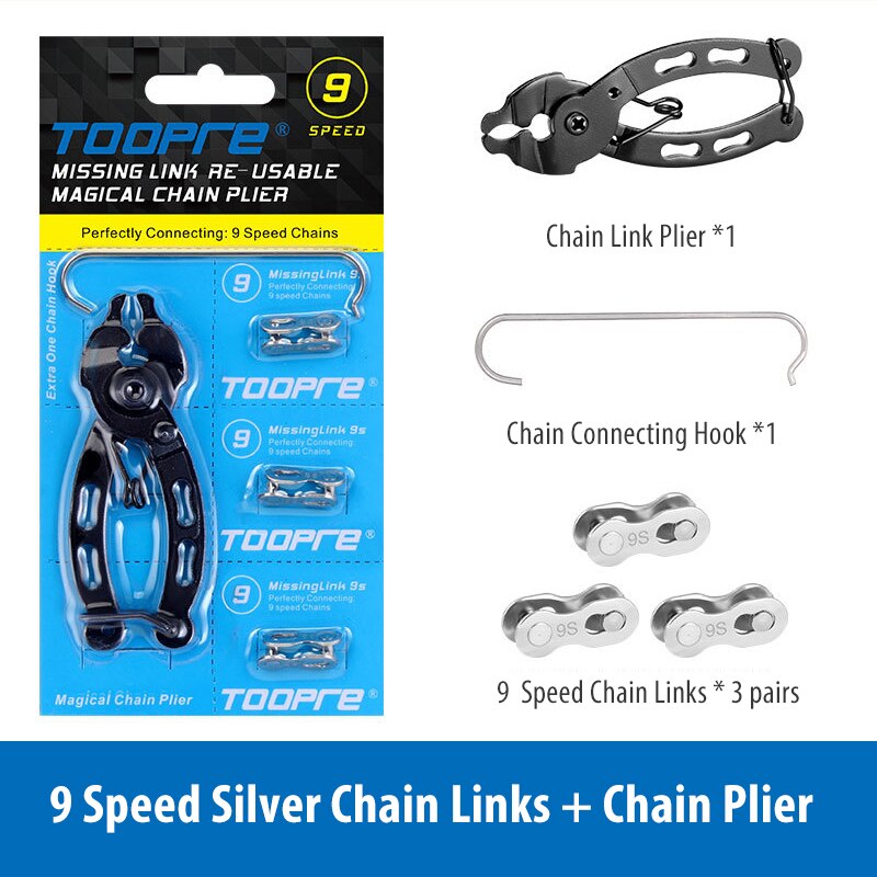 Cykel cykel mangler kæde quick link tang master link fjernelse reparationsværktøj 6/7/8/9/10/11/12 speed quick link stik: 9s sølv