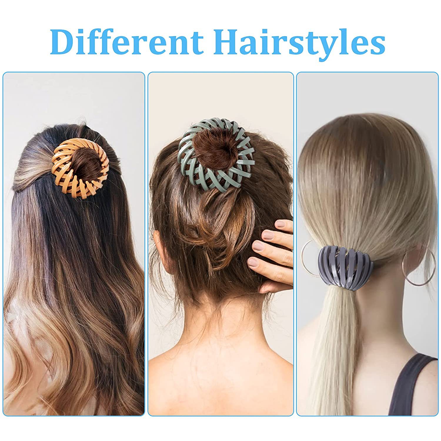 1 st Vrouwen Paardenstaart Haar Ringen Clips Vogelnest Vormige Haar Haarspeld Eenvoudige Magic Lui Braider Tool Haar Styling Accessoires
